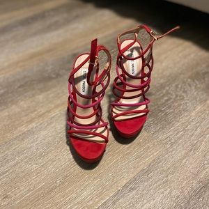 Red Steve Madden high heels